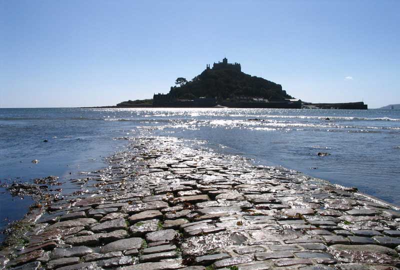 <br>Causeway to St Michael's Mount on the ebb tide., Penwith Local History Group