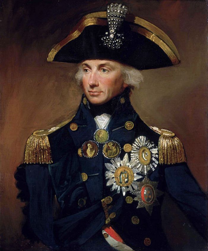 Nelson by Lemuel Francis Abbot, 1799 (original painting in the collection of the National Maritime Museum, via Wikipedia, https://commons.wikimedia.org/wiki/File:HoratioNelson1.jpg)