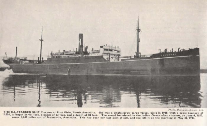 SS Trevessa, built by Redheads in South Shields for the Hain Line (photo courtesy of Shipwrecks of Mauritius)
