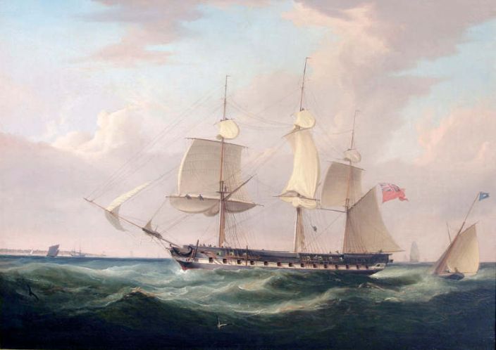 East Indiaman Kent by W.J. Huggins