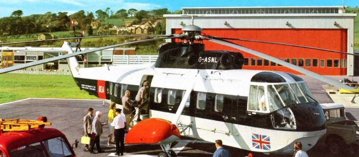 BEA Sikorsky S61N helicopter at Penzance Heliport