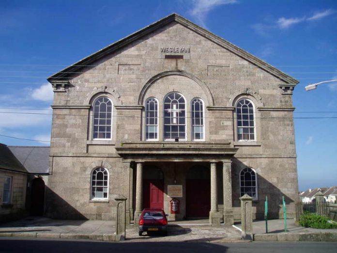 St Just Wesleyan Chapel, opened 27 September 1833 (courtesy Mark Hattam)