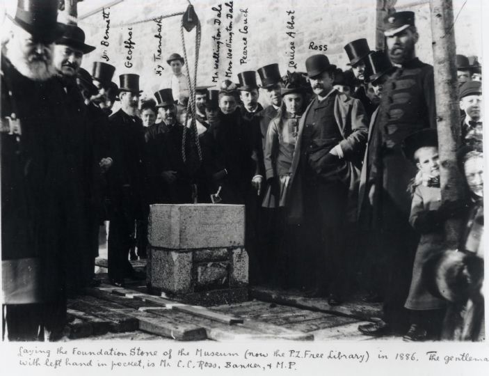 The Laying of the foundation stone of the Penzance Museum in 1886 (courtesy of Penlee Gallery)