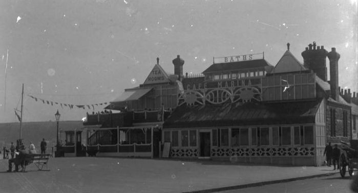 The Cafe Marina (built 1887, demolished 1935): scene of Phyllis Bottrell's triumph (Morrab Library Photographic Archive, accessed July 25, 2017,  http://photoarchive.morrablibrary.org.uk/items/show/9611. 